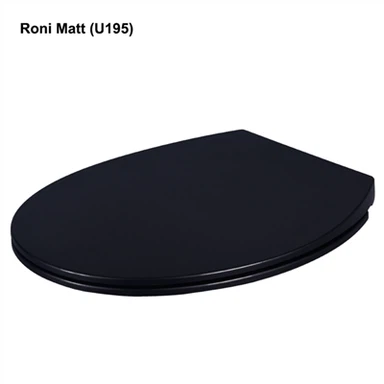 Schwarzer runder Toilettensitz